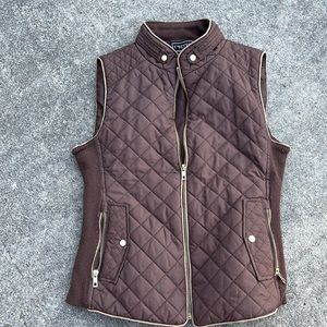 Brown Quilted Vest